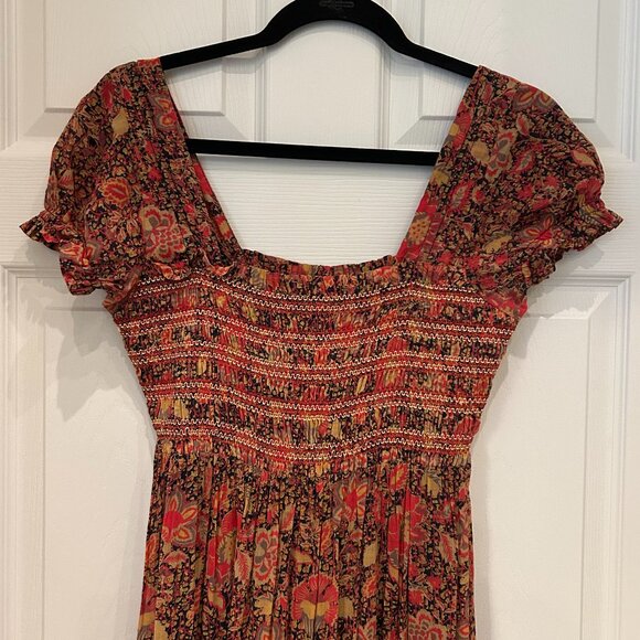 FREE PEOPLE tiered boho floral maxi dress (XS) - Picture 4 of 7